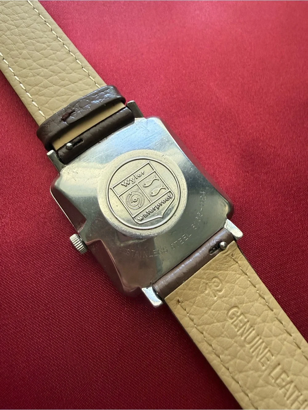 Vintage 1950s Wyler Incaflex Dynawind Cushion Case Swiss Automatic Watch